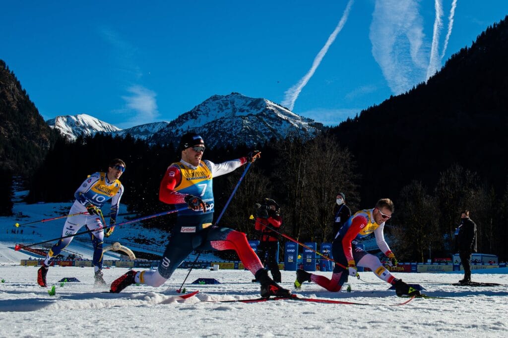 With two stages to go, Johannes Høsflot Klæbo (NOR) has a solid grip on the yellow leader bib in the 2022 Tour de Ski.
