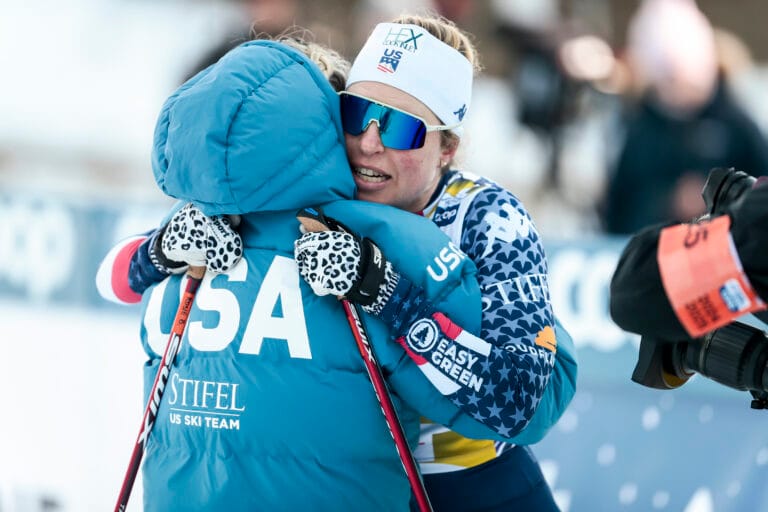 Jessie Diggins (USA), Rosie Brennan (USA)
