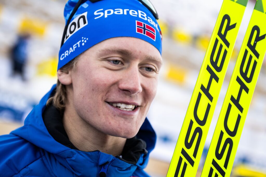 250117 Iver Tildheim Andersen of Norway after men's 10 km interval start free technique during the FIS Cross-Country World Cup on January 17, 2025 in Les Rousses.