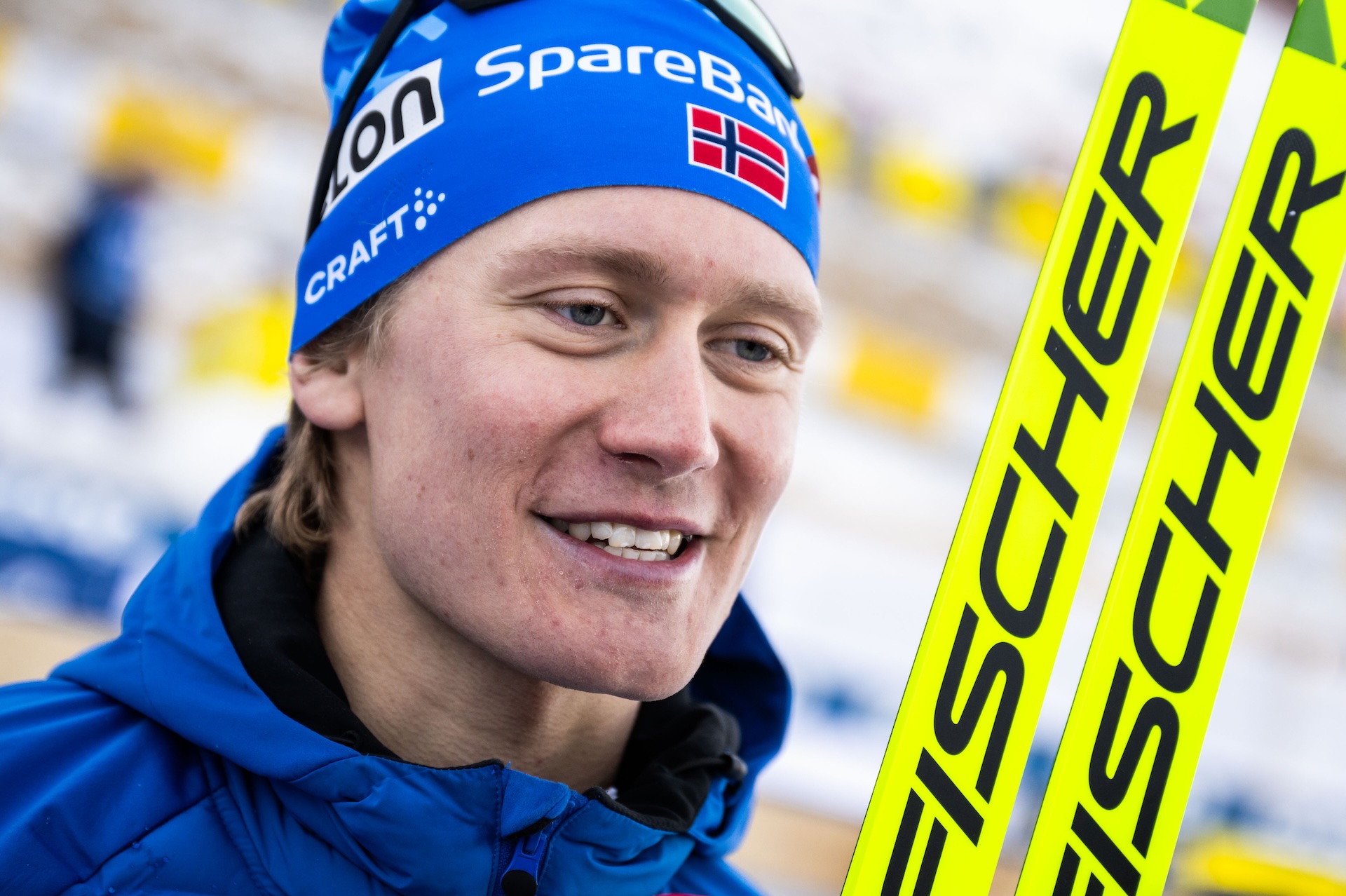 250117 Iver Tildheim Andersen of Norway after men's 10 km interval start free technique during the FIS Cross-Country World Cup on January 17, 2025 in Les Rousses.