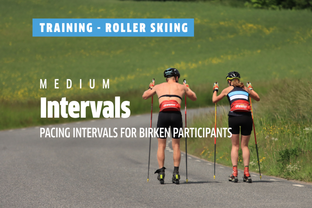 Roller ski intervals