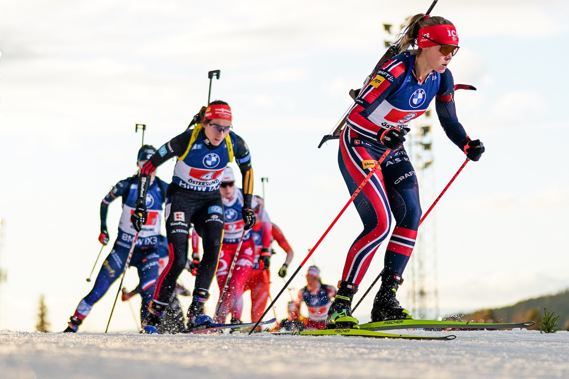 Johanna Skottheim (İsveç), Dorothea Wierer (ITA), Vanessa Voigt (GER), Karoline Offigstad Knotten WC Östersund 2025 Nordic Focus