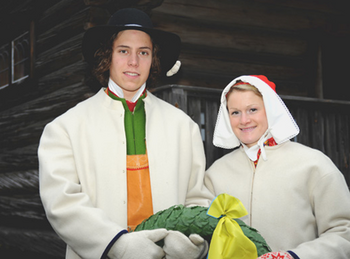 JOHAN &Ouml;HAGEN och Helene S&ouml;derlund &auml;r kransmas och kranskulla i Tjejvasan och Vasaloppet 2010. Foto: VASALOPPET