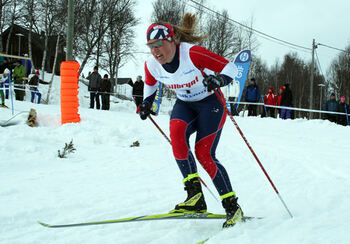 MARIA NORDSTR&Ouml;M fr&aring;n G&auml;vle i klar ledning i finalen i D19-20. Foto: MOA MOLANDER KRISTIANSEN