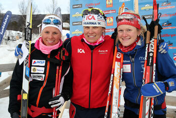 IDA INGEMARSDOTTER (i mitten) vann D21 f&ouml;re Lina Korsgren och Helene S&ouml;derlund. Foto: MOA MOLANDER KRISTIANSEN