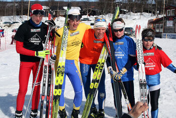 KNALLCROSS final pojkar, fr v: Magne Harborg, R&oslash;ros IL, Anton Hedlund, &Aring;shammars IK (segrare), Daniel Rickardsson, Hudiksvalls IF, Samuel Oskarsson, SK Leksand och Elis Str&ouml;mb&auml;ck, N&auml;tra SK. Foto: MOA MOLANDER KRISTIANSEN