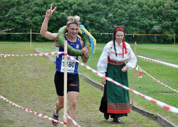 JOAKIM ENGSTR&Ouml;M p&aring; v&auml;g in till seger p&aring; l&aring;nga banan &ouml;ver 25 kilometer. Foto: BROR NILSSON
