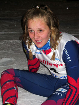 STINA NILSSON efter Bruksvallssprinten tidigare i vinter. Foto: KJELL-ERIK KRISTIANSEN