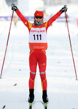 FAVORITEN Li Hongxue vinner damernas Vasalopp &ouml;ver 50 kilometer i Changchun. Foto: nordicways.com