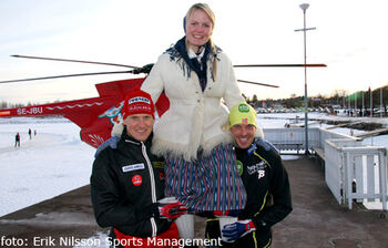 Jerry, Caroline och Anders - foto: Erik Nilsson Sports Management