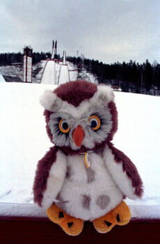 BUBO var maskotten n&auml;r Falun arrangerade VM senast i 1993. Foto: KJELL-ERIK KRISTIANSEN