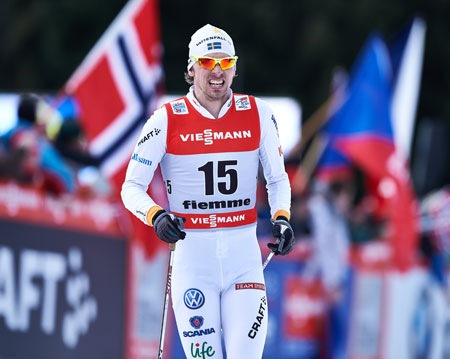 Johan Olsson kl&auml;ttrade bra och &auml;r p&aring; v&auml;g mot VM-formen. FOTO: NordicFocus.