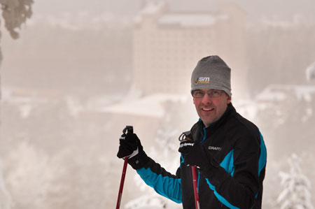 Tomas Jons har varit ansvarig f&ouml;r designen av det nya bansystemet vid Lugnet i Falun. FOTO: Per Hagdahl.