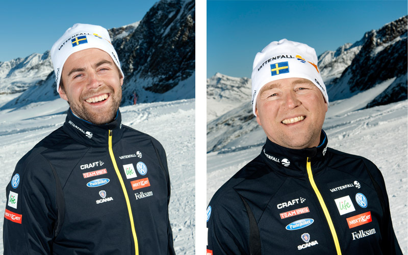 Rickard Grip och Joakim Abrahamsson. Foto: Ulf Palm/Svenska skidf&ouml;rbundet.