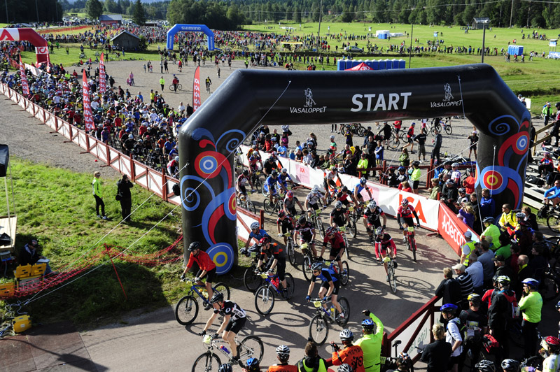 Cykelvasan &auml;r Sveriges st&ouml;rsta mountainbikelopp, i &aring;r hade man &ouml;ver 8000 anm&auml;lda. Foto: Vasaloppet. Foto: Vasaloppet