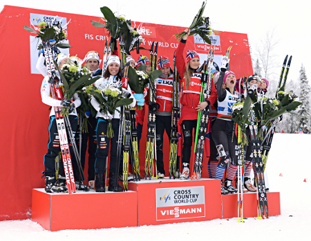 Sverige, Norge och USA p&aring; pallen. FOTO: Felgenhauer/NordicFocus.