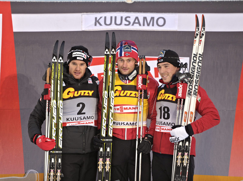 Dario Cologna, Petter Northug och Eldar R&ouml;nning. Foto: NordicFocus