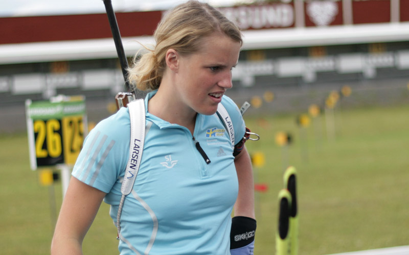 Ingela Andersson &auml;r fortfarande junior men platsar i seniorlandslaget. Foto: Per Frost