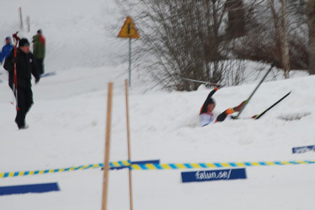 Maria Gr&auml;fnings &aring;kte av och skadade sig rej&auml;lt. FOTO: Johan Trygg.
