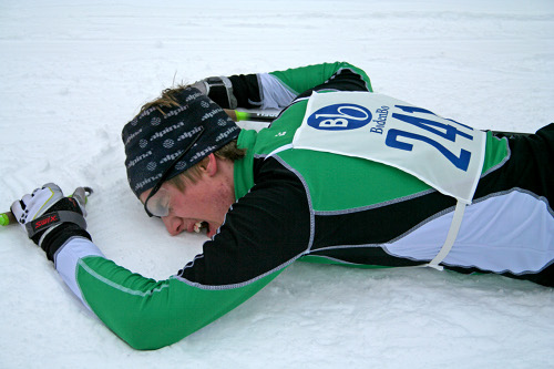 Niklas Persson var helt utpumpad. Foto: Stig Lindberg Niklas Persson var helt utpumpad. Foto: Stig Lindberg