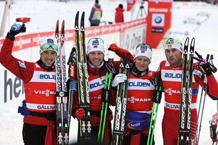 Norge tog hem stafetten i G&auml;llivare i stor stil. FOTO: FOTO: Felgenhauer/NordicFocus. 