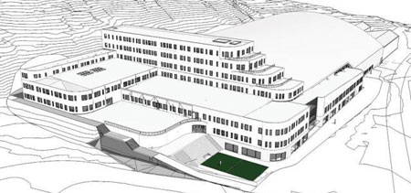 Bild &ouml;ver den t&auml;nkta multisportarenan i G&ouml;teborg. FOTO: sefa.se.