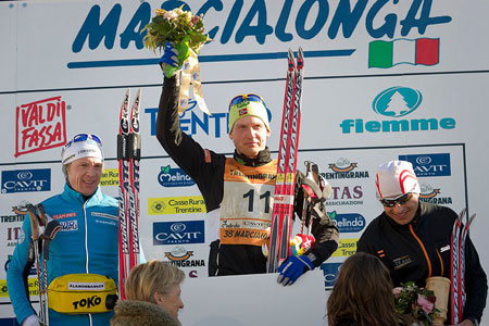 Oskar Sv&auml;rd, Jerry Ahrlin och Stanislav Rezac p&aring; pallen 2011. FOTO: NordicFocus.