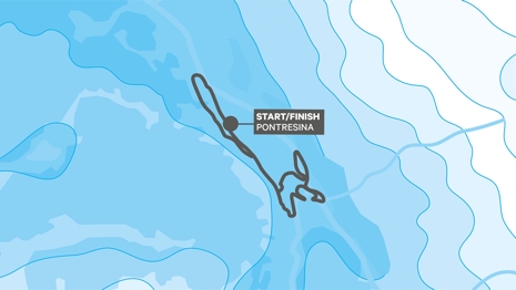 S&aring; h&auml;r ser banan ut i Pontresina.
