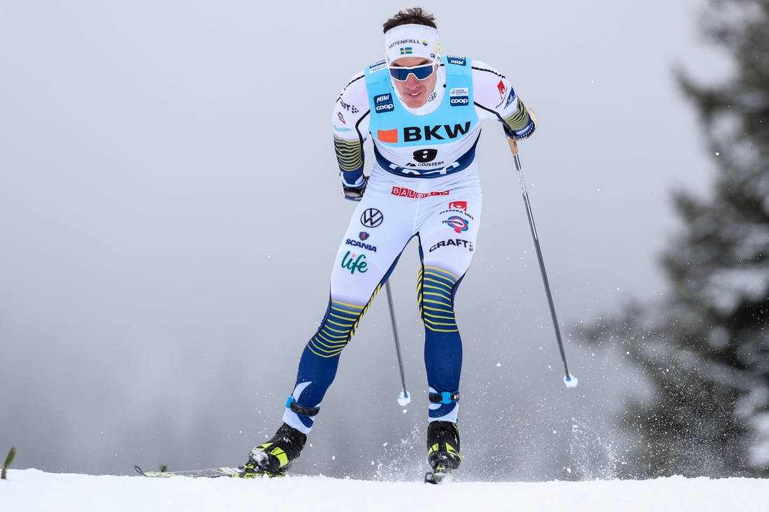 Johan H&auml;ggstr&ouml;m var snubblande n&auml;ra final i Davos. FOTO: Bildbyr&aring;n - GEPA PICTURES/PAtrick Steiner.