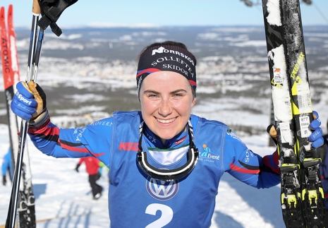 Ebba Andersson klättrade snabbast uppför Dundret. FOTO: Michael Renström, Imega Promotion.