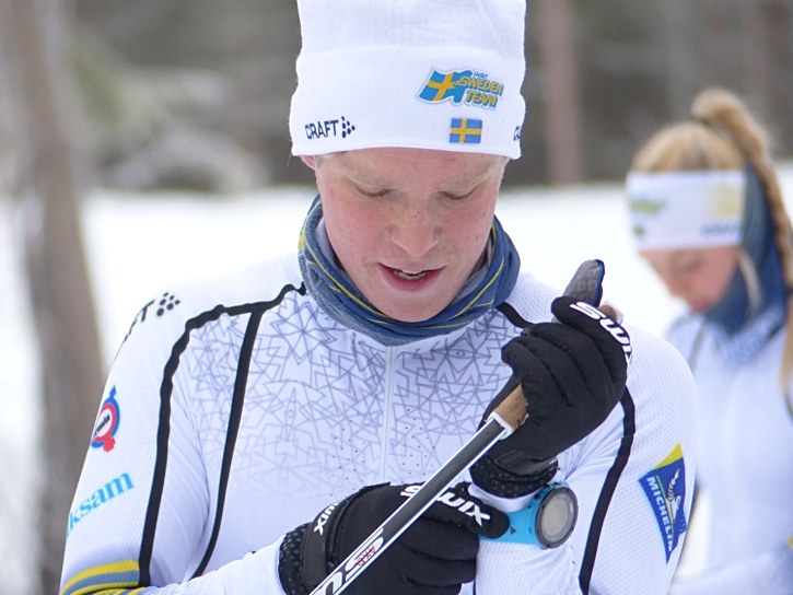 Axel Aflodal &aring;kte in som femma p&aring; JVM-sprinten. FOTO: Johan Trygg/L&auml;ngd.se.