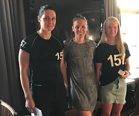 Topptrion på damsidan: Britta Johansson Norgren, Lina Korsgren och Elin Mohlin. FOTO: Marcus Laggar.