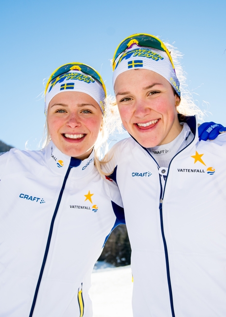 Brons-Frida och guld-Moa. FOTO: Vegard Vivestad Grött.