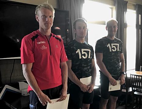 Topptrion på herrsidan: Jens Eriksson, Marcus Johansson och Anton Karlsson. FOTO: Marcus Laggar.