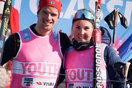 Ungdomsvästvinnarna Oskar Kardin och Evelina Bångman. FOTO: Magnus Östh.