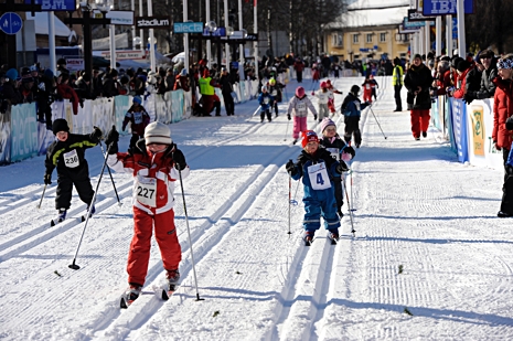 Barnens Vasalopp arrangeras p&aring; Lugnet under helgen. FOTO: Vasaloppet.