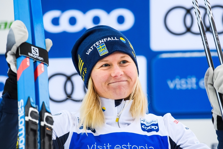 Maja Dahlqvist p&aring; pallen f&ouml;r andra helgen i rad. FOTO: Jon Olav Nesvold/Bildbyr&aring;n.