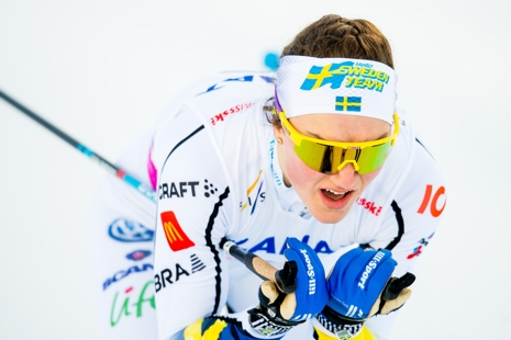 Moa Lundgren som vann sprinten slutade nia på fem kilometer klassiskt. FOTO: Vegard Wivestad Grött/Bildbyrån.
