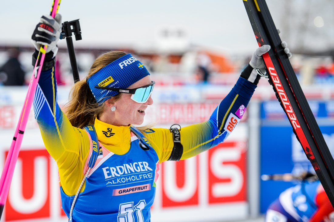Mona Brorsson &aring;kte fort och sk&ouml;t en bom. Det gav en fin sj&auml;tteplats. FOTO: Petter Arvidson/Bildbyr&aring;n.