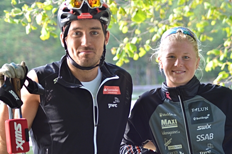 Duon som fyllde p&aring; kassan med 75 000 kronor var. Andreas Nygaard och Maja Dahlqvist. FOTO: Johan Trygg/L&auml;ngd.se.