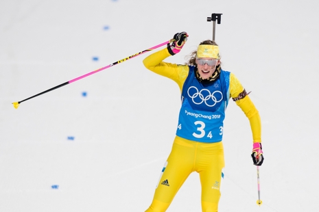 Hanna Öberg förde Sverige till ett överraskande silver. FOTO: Jon Olav Nesvold/Bildbyrån.