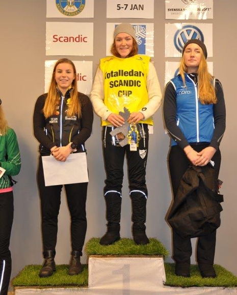 D 19-20-pallen: Johanna Hagström, Moa Lundgren och Emma Larsson. FOTO: Östersunds SK.
