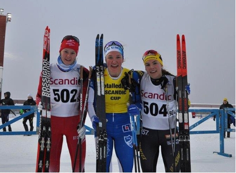 Topp tre i D 19-20: Alicia Persson, Moa Lundgren och Johanna Hagström. FOTO: Östersunds SK.
