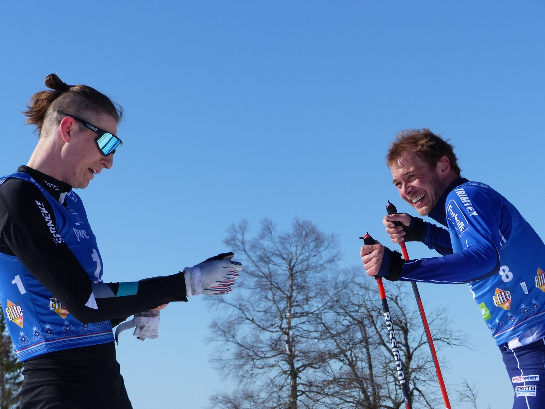 Pontus Nordstr&ouml;m och Axel Bergsten i eftersnack. FOTO: Johan Trygg/L&auml;ngd.se.