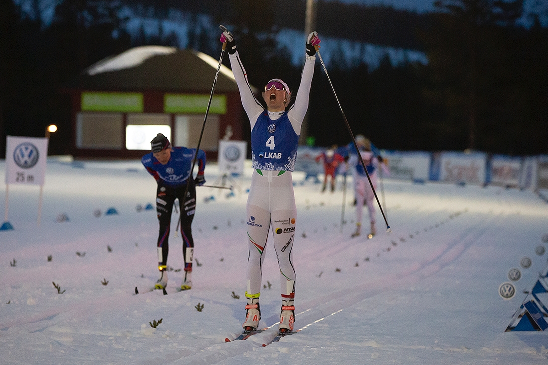 Emma Ribom tog segern strax f&ouml;re Frida Karlsson. FOTO: Volkswagen Tour.