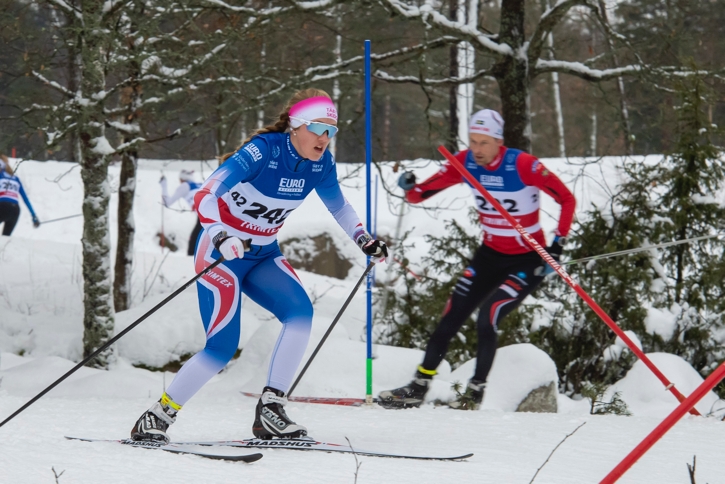 Olivia Lav&eacute;n p&aring; v&auml;g mot seger i D 17-klassen. FOTO: Bengt Lord.