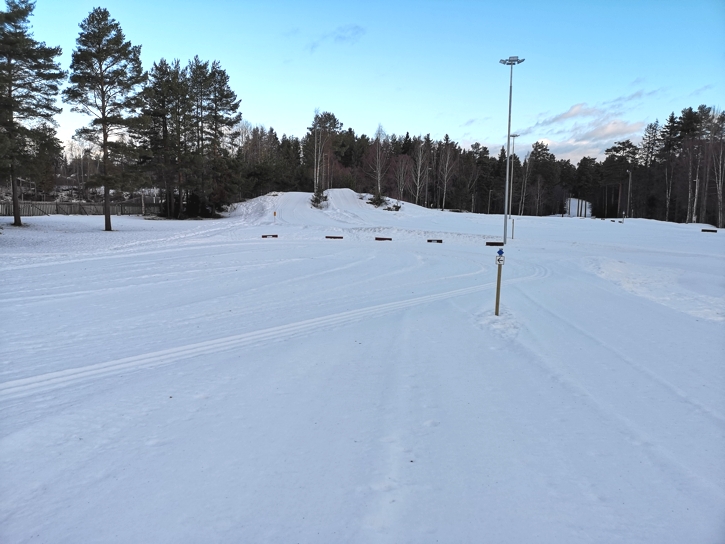 Här går delar av banan vid Jarlloppet skicross-sprinten på lördag. FOTO: John Vikman.