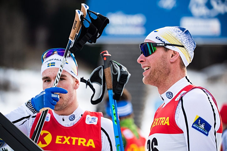 Viktor Thorn och Daniel Rickardsson strax efter m&aring;lg&aring;ng. FOTO: Fredrik Varfjell/Bildbyr&aring;n.