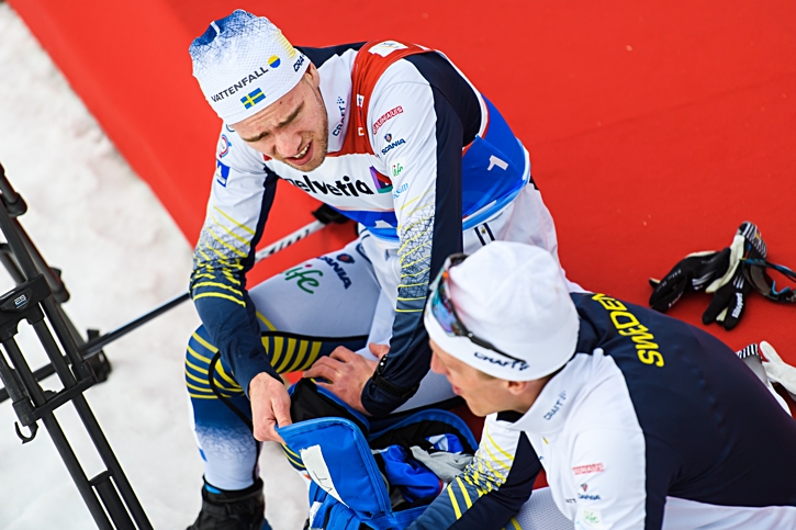 Viktor Thorn och Calle Halfvarsson begrundar sina &ouml;den efter kvartsfinalerna. FOTO: Joel Marklund/Bildbyr&aring;n.