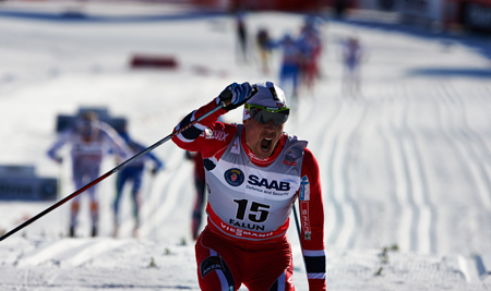 En jublande glad Eldar R&ouml;nning. FOTO: Felgenhauer/NordicFocus.